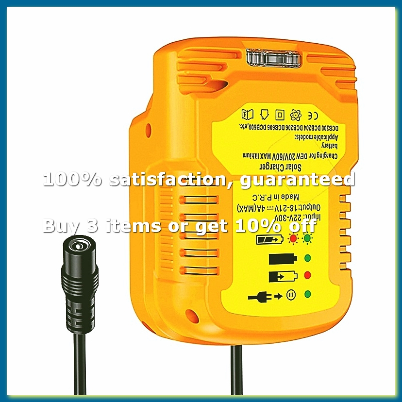 Battery Outdoor Camping - 20V/60Vバッテリー用ソーラーチャージャーアダプター、ポータブル、屋外作業、キャンプ用-A26I