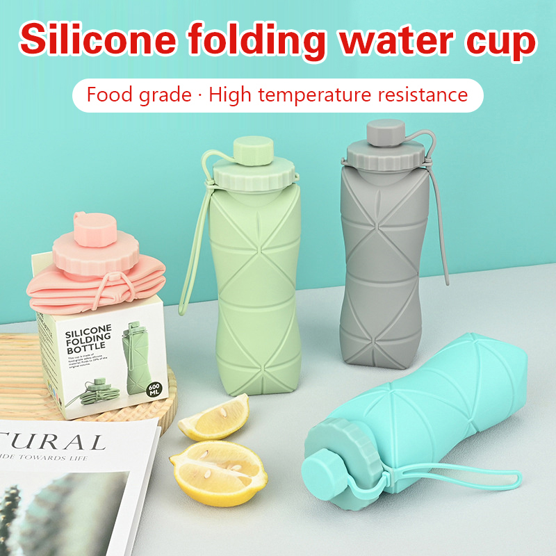 Outdoor Camping Direct - 折りたたみ式マグカップ水アウトドアキャンプハイキング旅行伸縮式ウォーターカップ落下防止高温耐性シリコーンスポーツボトル