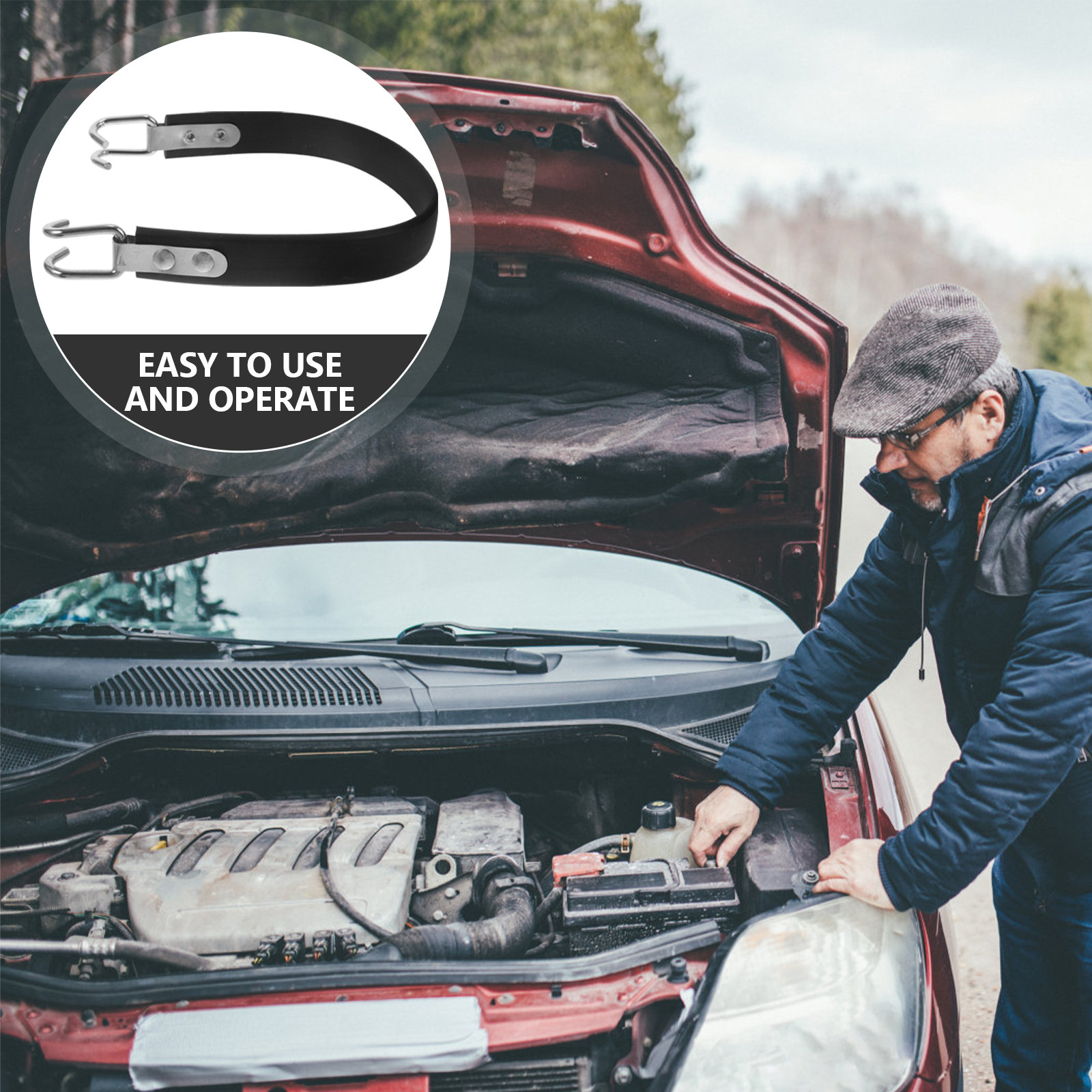 Battery Outdoor Camping - 頑丈な車のバッテリー、RVバッテリーボックス用ストラップキャリア、アウトドアキャンプ旅行用リフターツールハンドルボックスストラップ