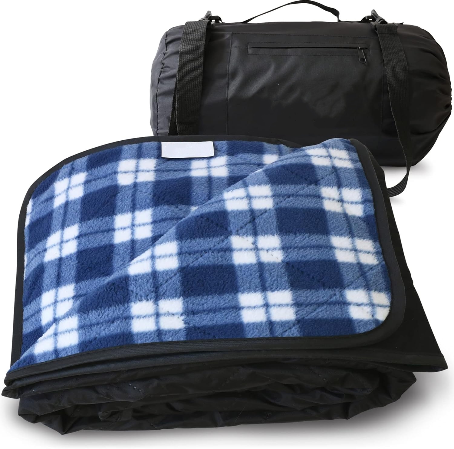 Outdoor Camping Blanket - 大型防水アウトドアブランケット - 超厚手プレミアムキルティングフリース、防水＆防風、キャンプに最適