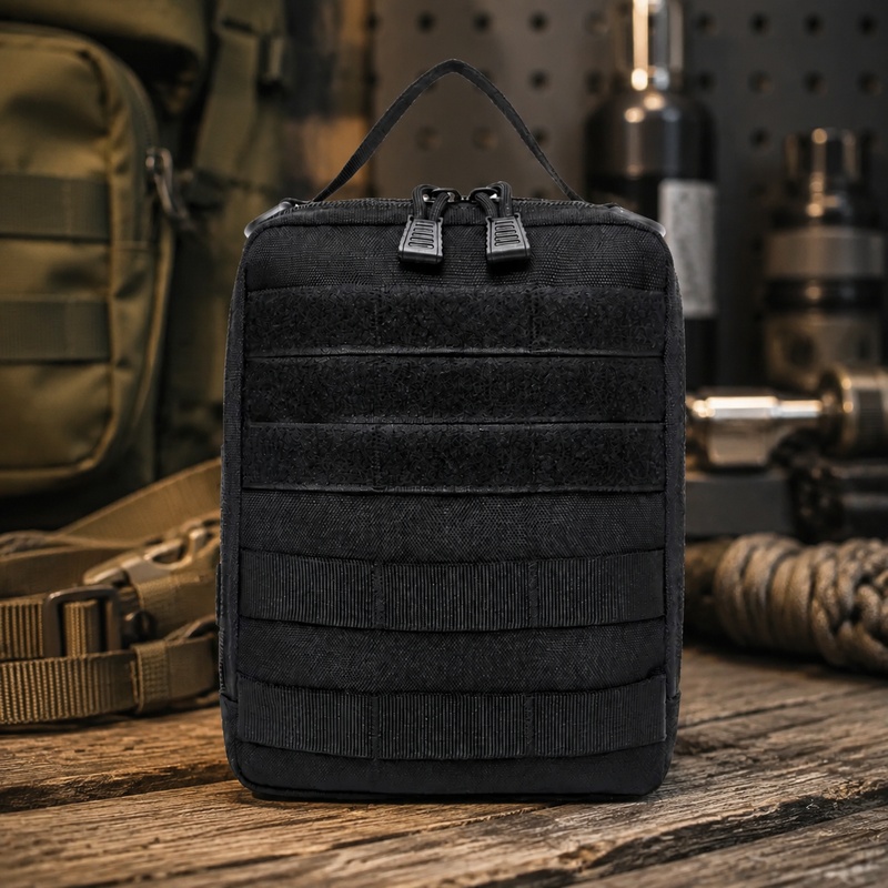 Outdoor Camping Essential Gear - 戦術的なアウトドア医療ギアバッグ（MOLLEストラップ付き）、狩猟、キャンプ、サバイバル装備の収納用