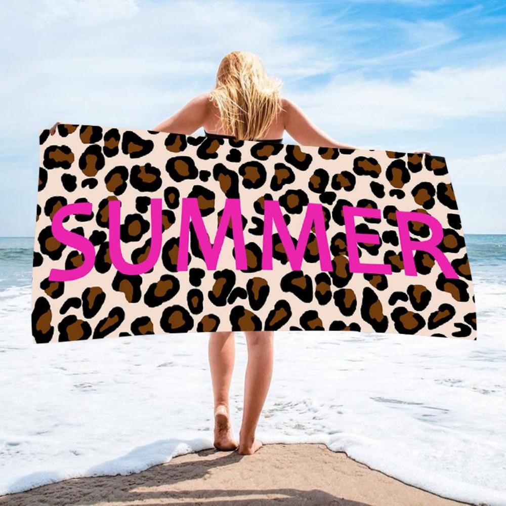 Outdoor Camping Blanket - ヒョウ柄バスタオル 70x140CM ビーチ水泳速乾吸水ビーチタオルアウトドア旅行キャンプビーチブランケット