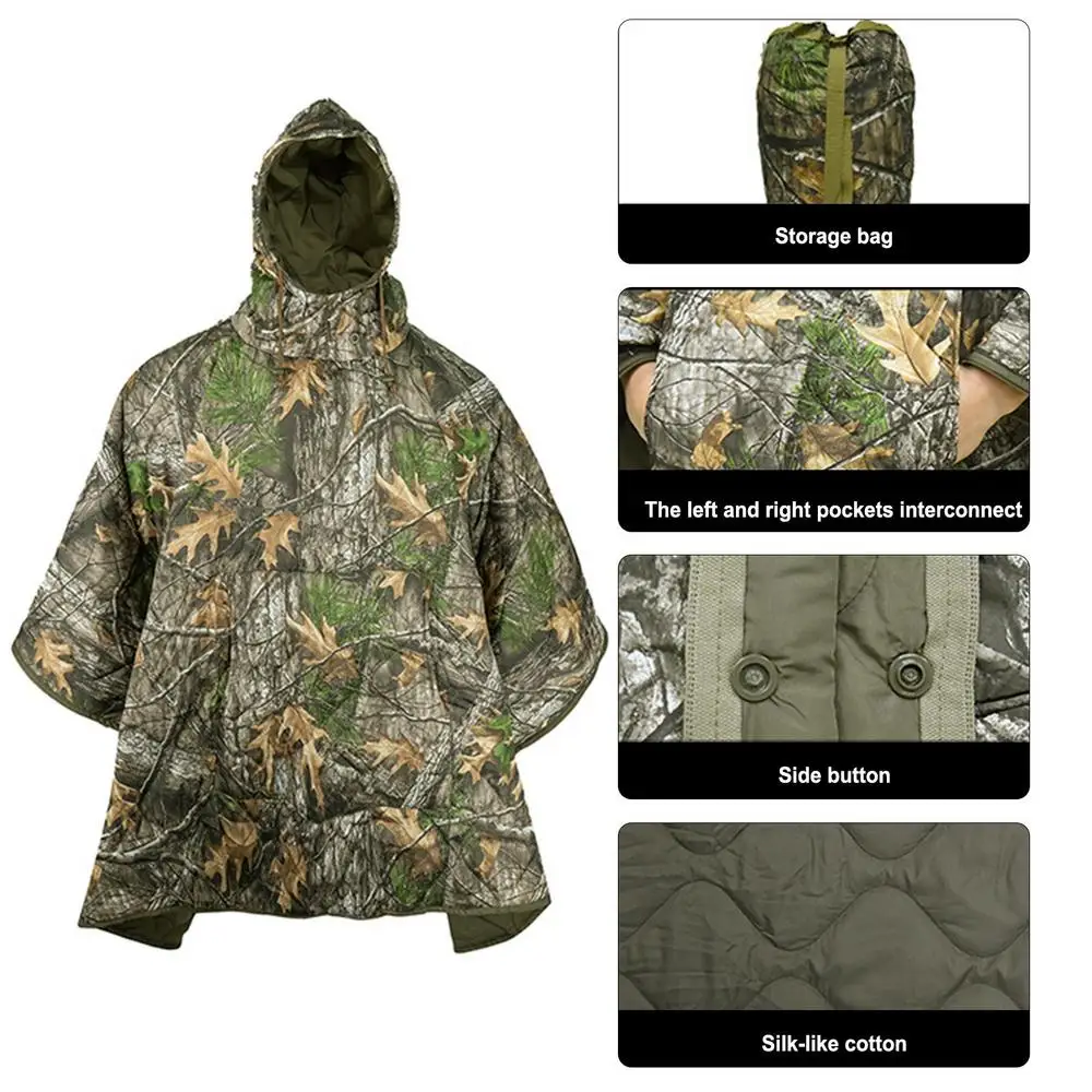 屋外キャンプケープ寝袋冬用ウェアラブルマントブランケットソフ - Outdoor Camping Blanket のレビューと価格