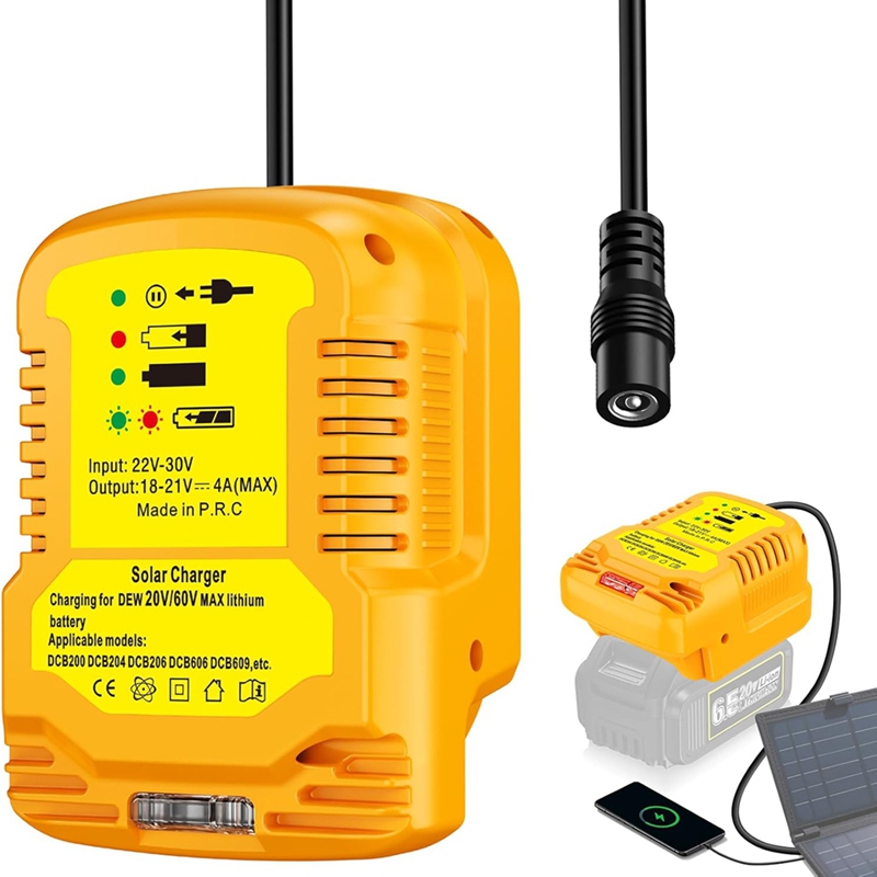 20V/60Vバッテリー用ソーラーチャージャーアダプター、ポ - Battery Outdoor Camping のレビューと価格