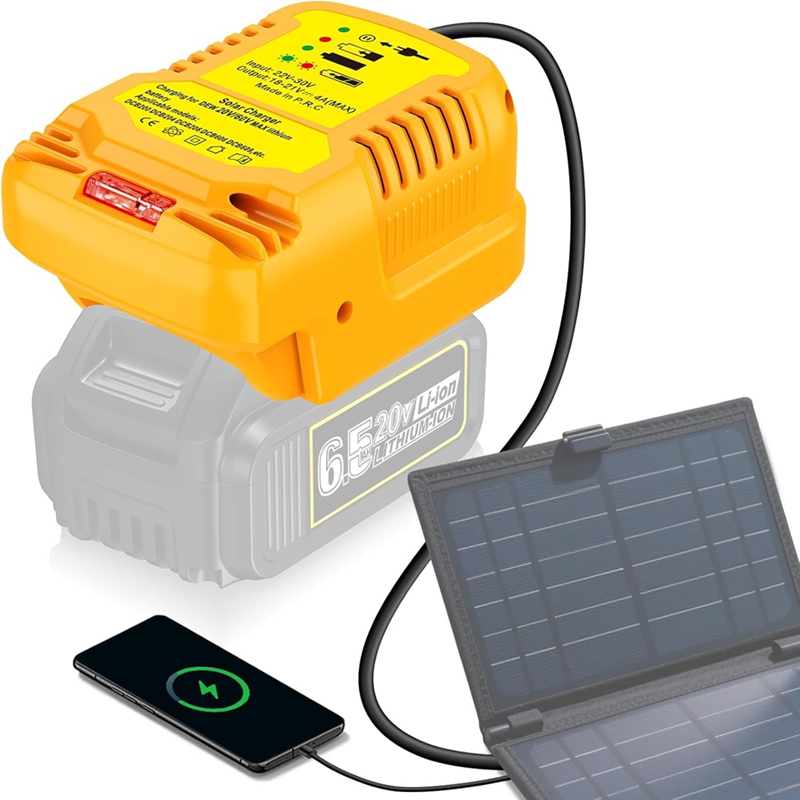 20V/60Vバッテリー用ソーラーチャージャーアダプター、ポ - Battery Outdoor Camping のレビューと価格