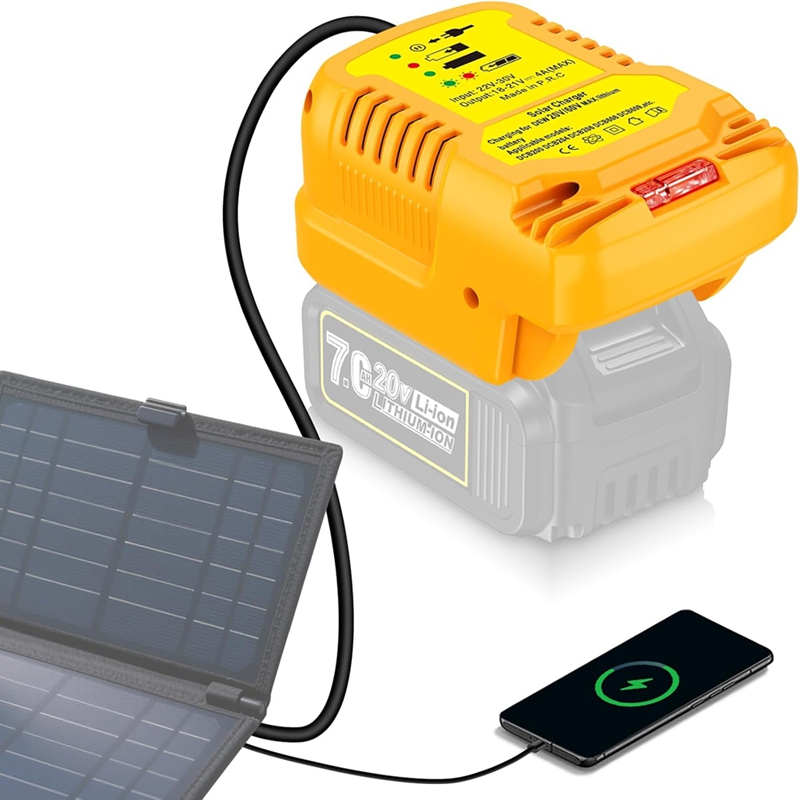20V/60Vバッテリー用ソーラーチャージャーアダプター、ポ - Battery Outdoor Camping のレビューと価格