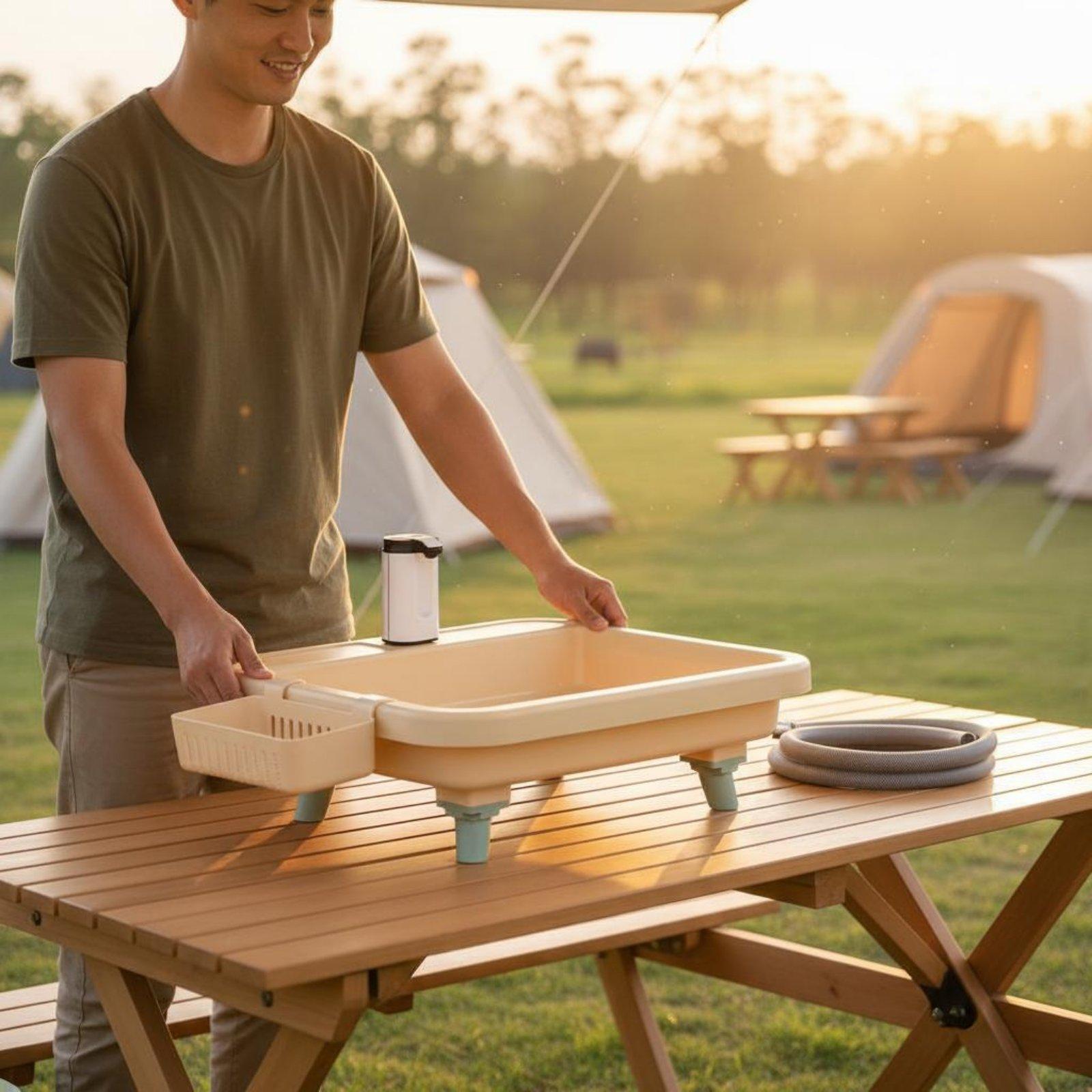 ポータブルキャンプシンク（内蔵蛇口とタイマー機能付き） -  - Outdoor Camping Sink のレビューと価格