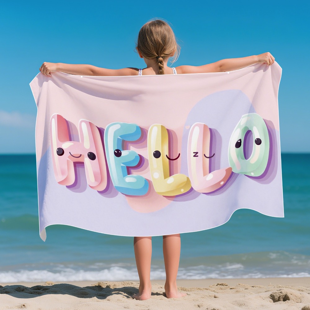 漫画柄ビーチタオル キッズバージョン 31x51インチ バス - Outdoor Camping Blanket のレビューと価格
