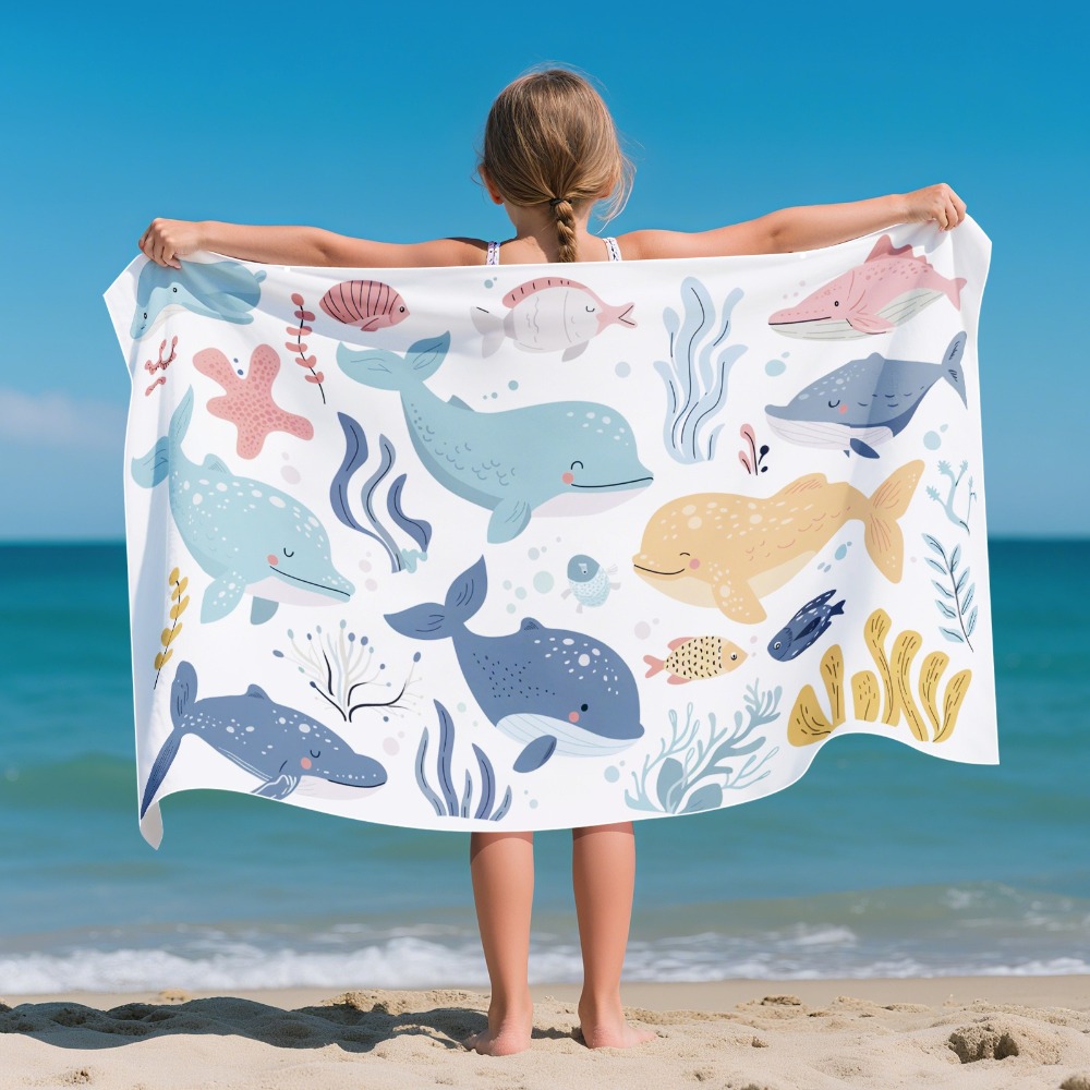 漫画柄ビーチタオル キッズバージョン 31x51インチ バス - Outdoor Camping Blanket のレビューと価格
