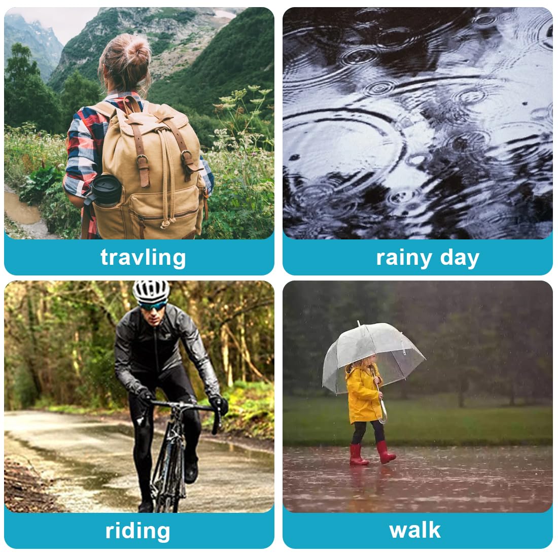 厚手防水レインコートポンチョ全身防風レインスーツ男女兼用キャ - Camping Rain Poncho のレビューと価格