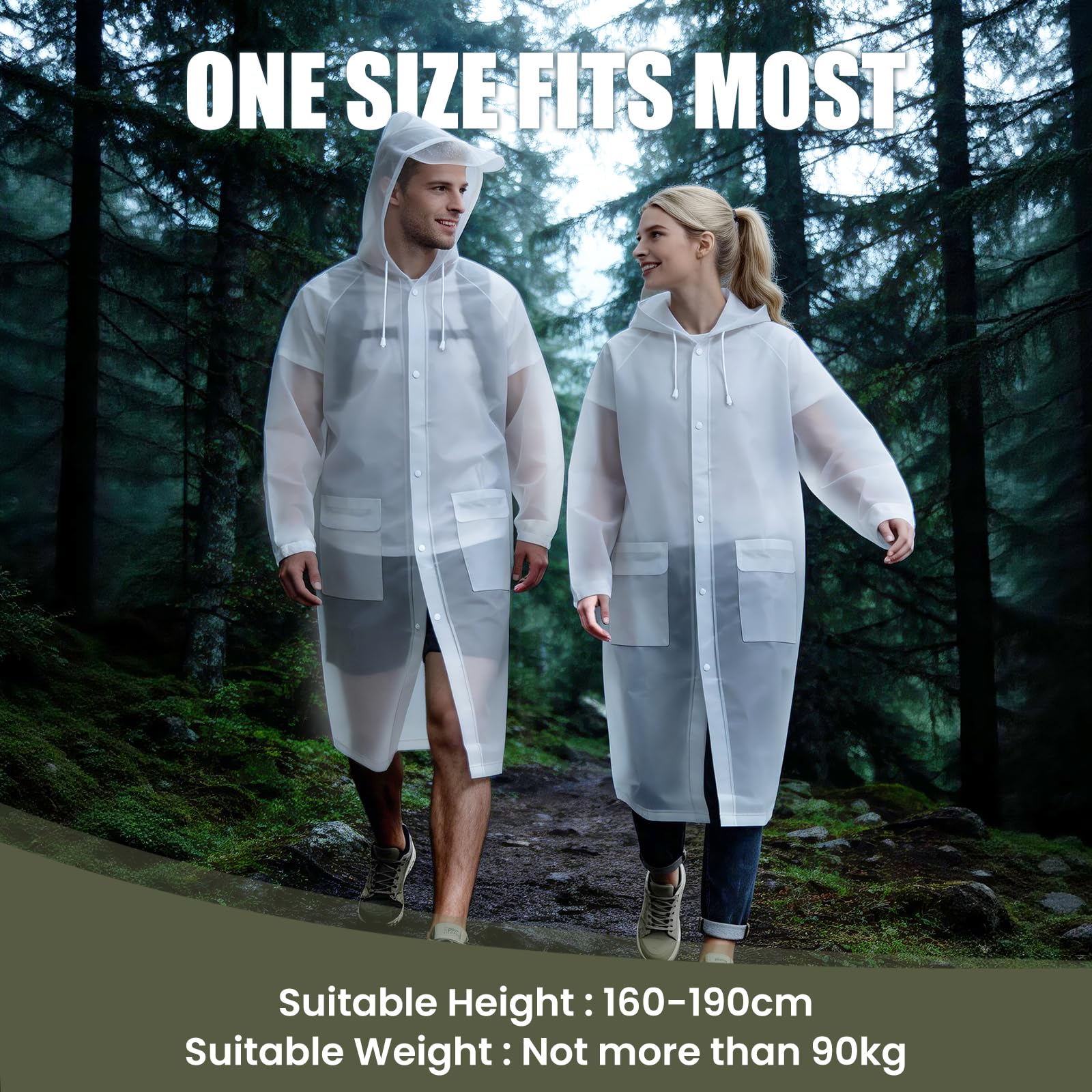 厚手防水レインコートポンチョ全身防風レインスーツ男女兼用キャ - Camping Rain Poncho のレビューと価格