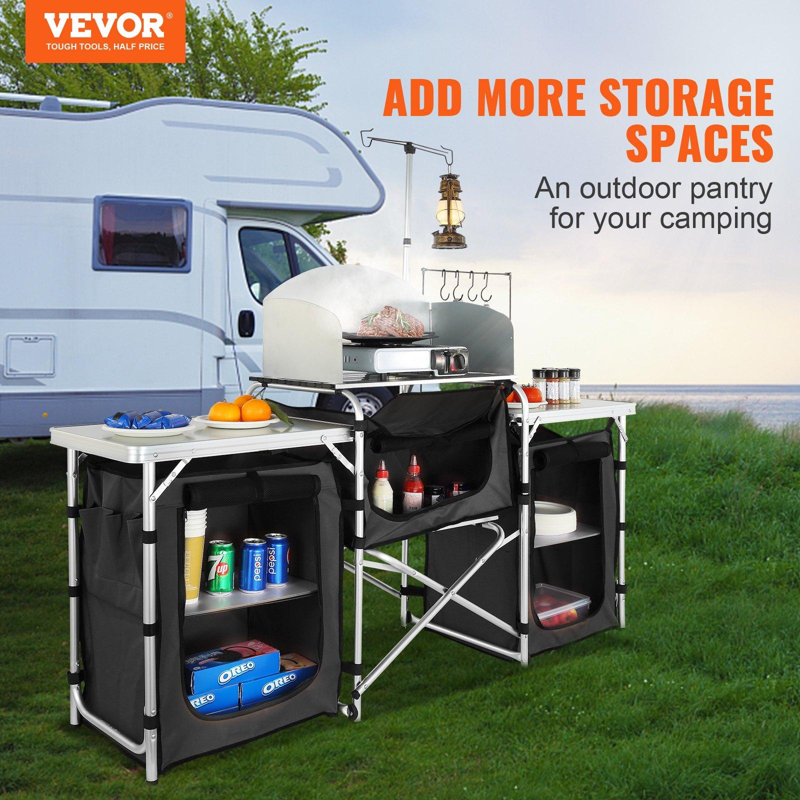 【父の日ギフト】VEVOR折りたたみ式アルミ製キャンプキッチ - Outdoor Camping Kitchen Setup のレビューと価格