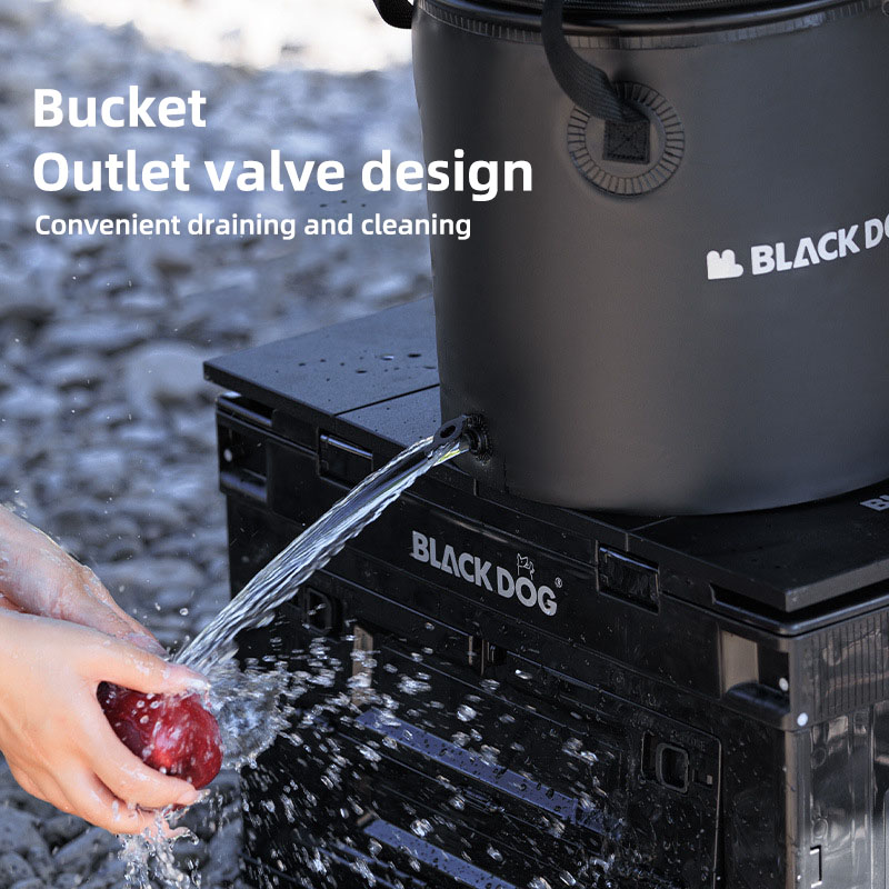 ブラックドッグ 折りたたみ式 水桶 蓋付き 排水口付き 20 - Outdoor Camping Sink のレビューと価格