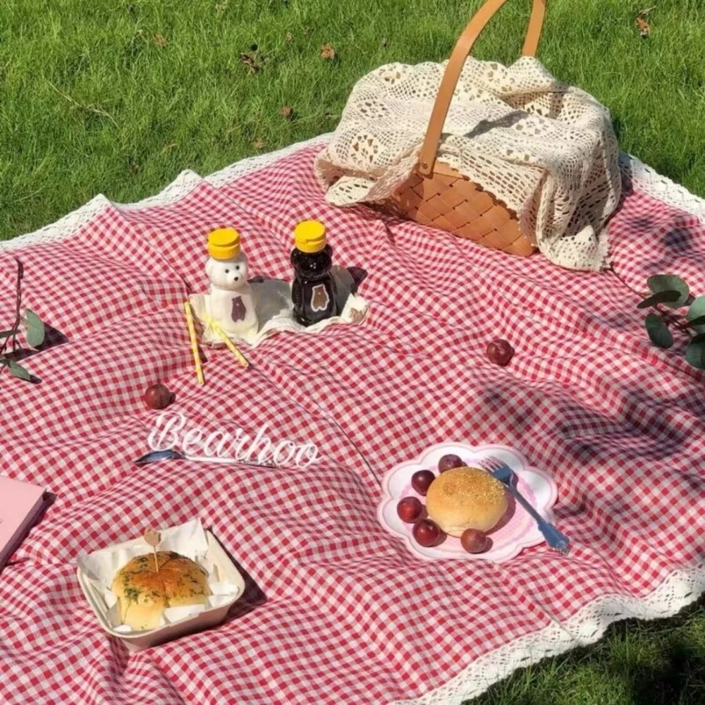 1pc 屋外ピクニックマット、夏用厚手防水ビーチブランケット - Outdoor Camping Blanket のレビューと価格