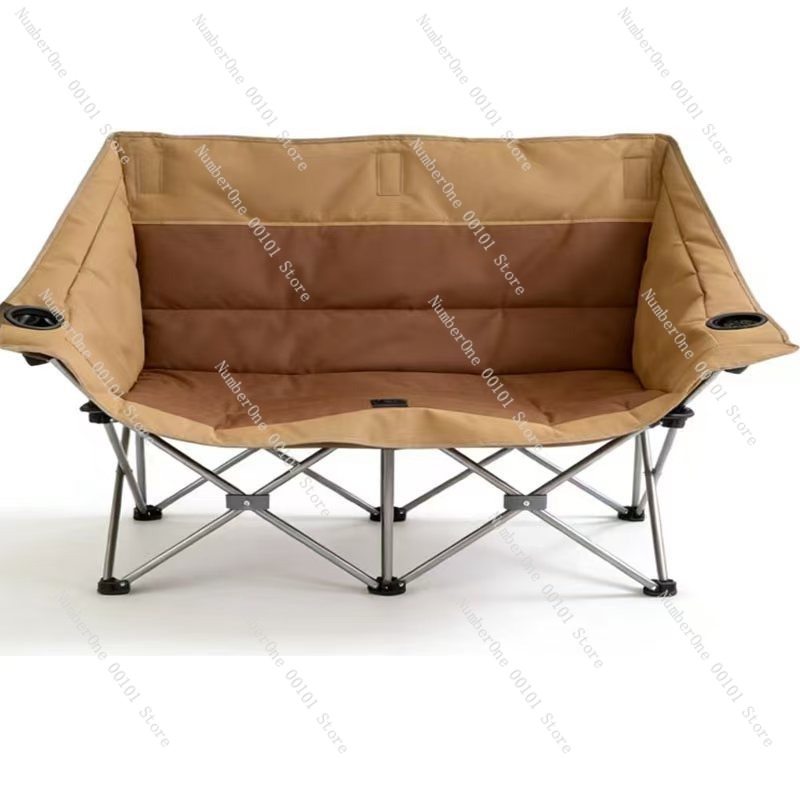 ポータブル屋外折りたたみダブルキャンプチェアパッド入り2人掛 - Outdoor Camping Folding Chairs のレビューと価格