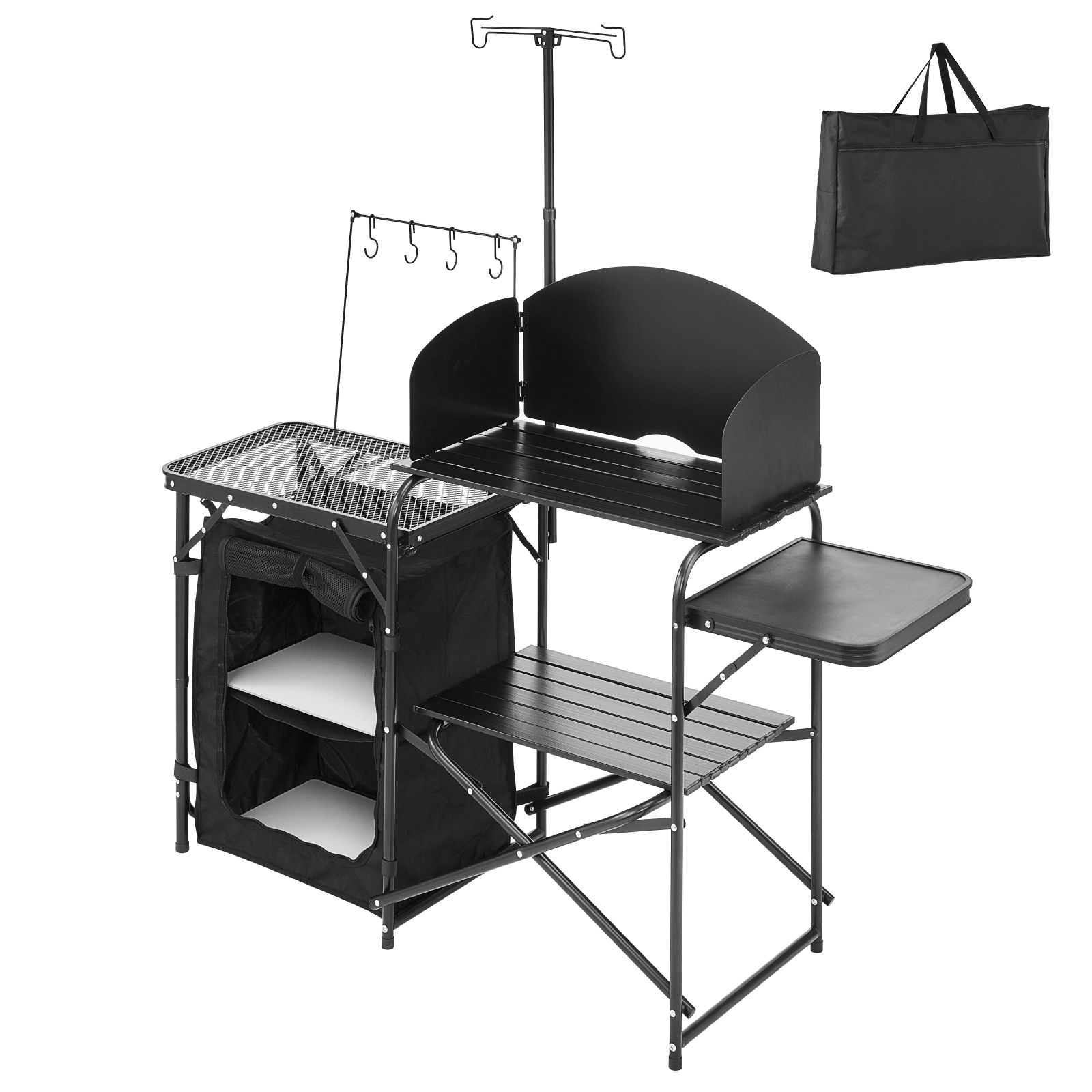 キャンプ用キッチンテーブル、アウトドアキャンプ用調理台、収納 - Outdoor Camping Kitchen Setup のレビューと価格