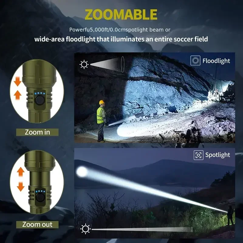懐中電灯ライター＆モバイルバッテリーコンボ、充電式、ズーム可 - Battery Outdoor Camping のレビューと価格