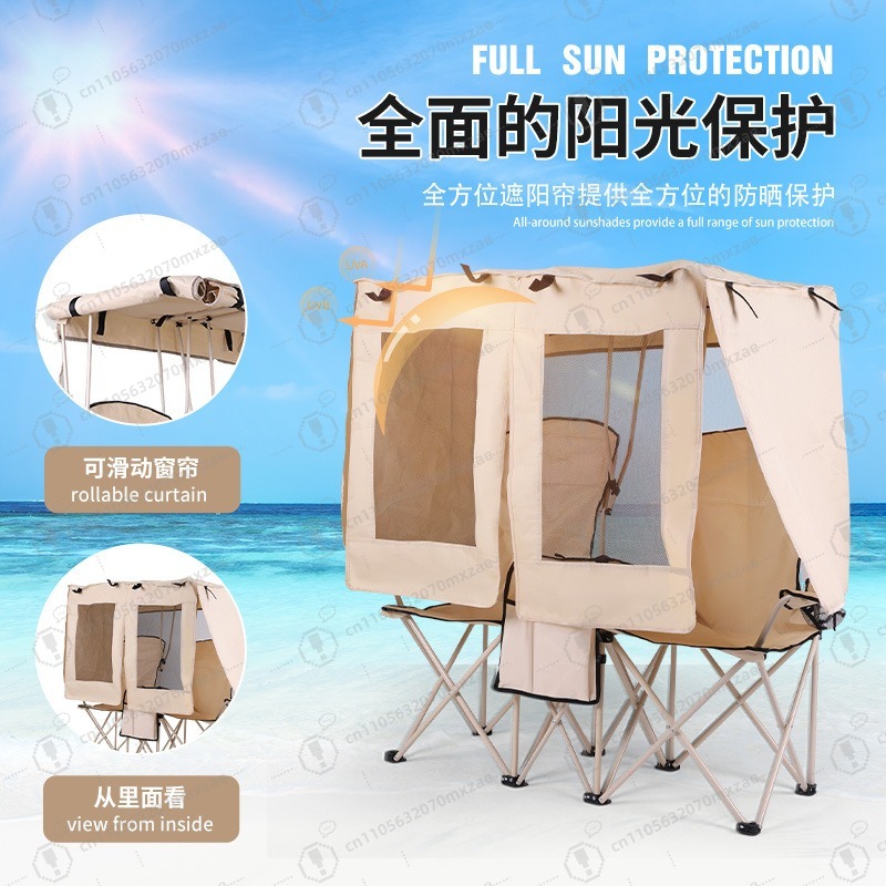 アウトドアキャンプレジャーダブル折りたたみ椅子釣りビーチチェ - Outdoor Camping Folding Chairs のレビューと価格