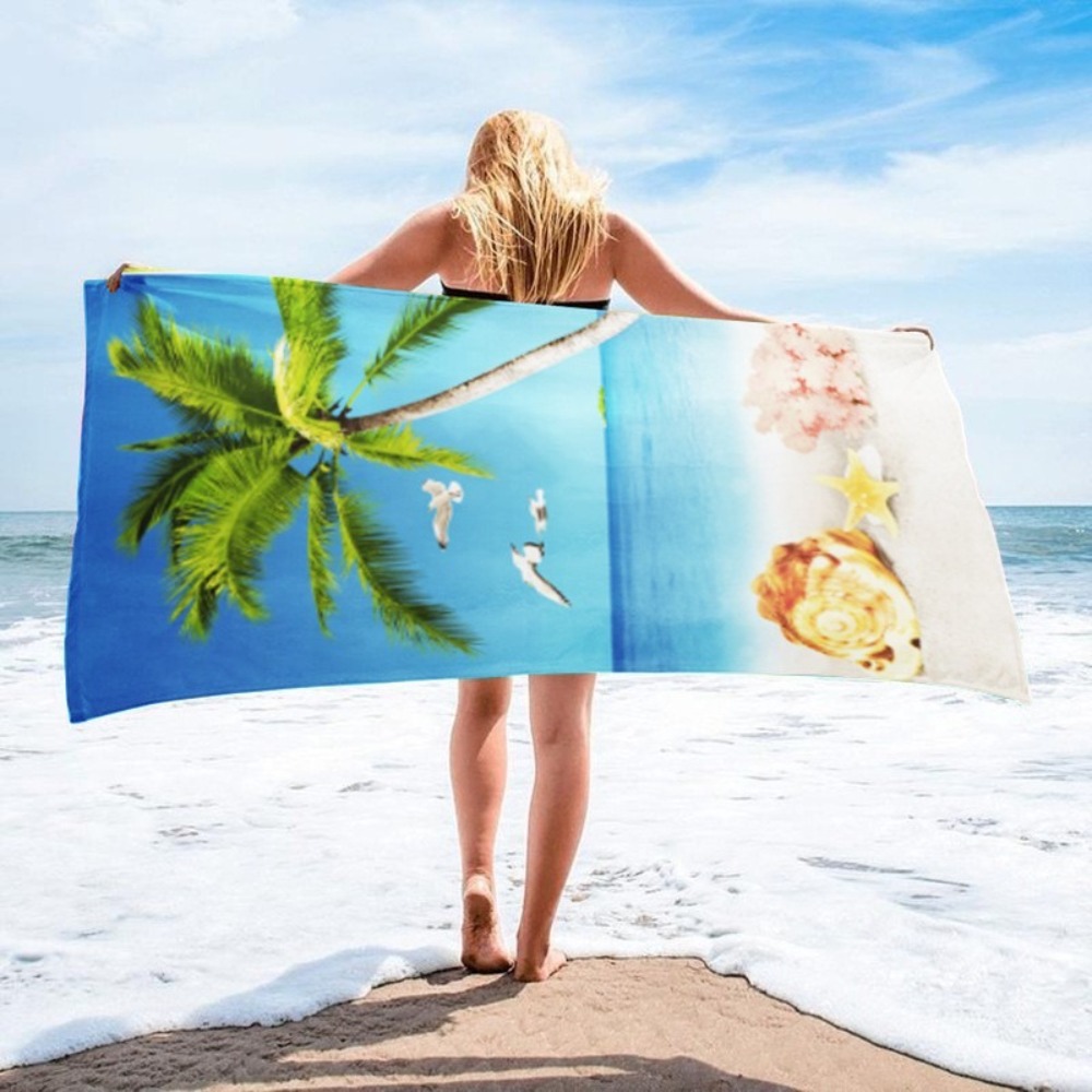 ヒョウ柄バスタオル 70x140CM ビーチ水泳速乾吸水ビー - Outdoor Camping Blanket のレビューと価格