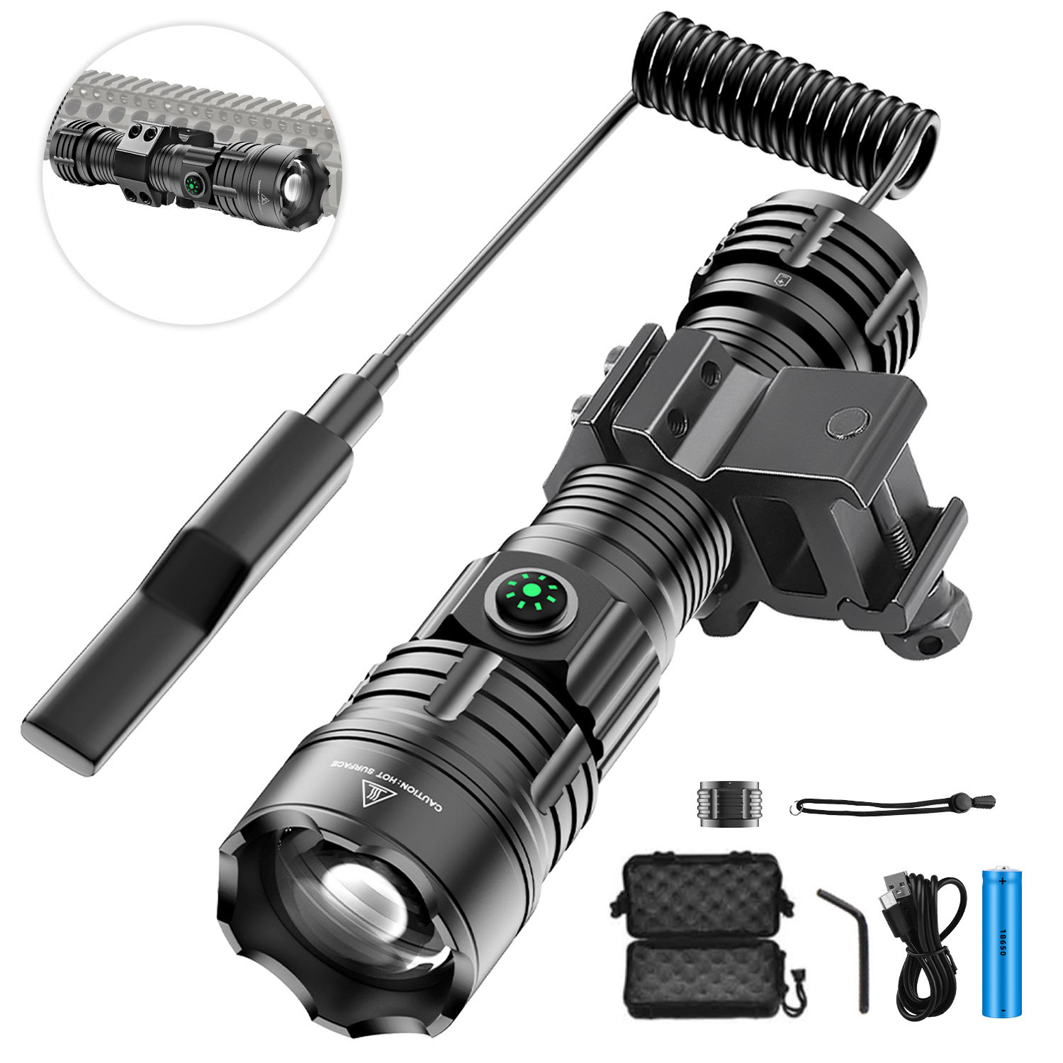 LED 懐中電灯戦術ナイトスカウトハンティングライトセットロ - Outdoor Camping Glamping Share のレビューと価格