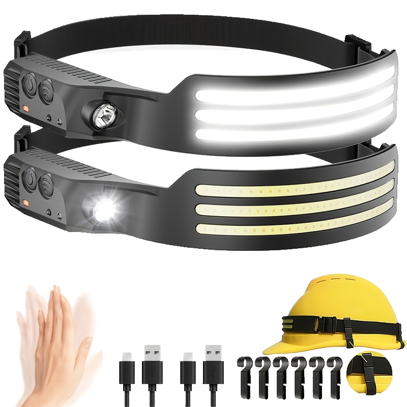 LED センサーヘッドランプ USB 充電式 LED ヘッド - Battery Outdoor Camping のレビューと価格