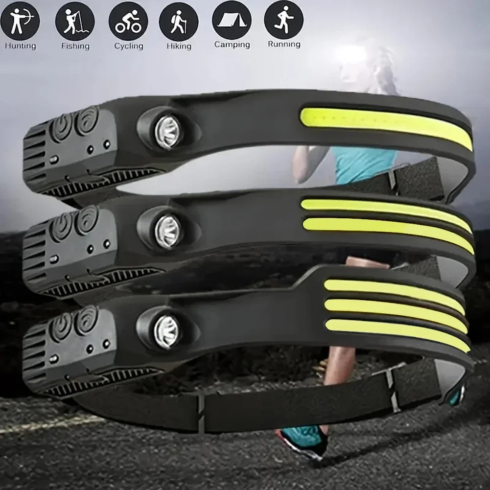 LED センサーヘッドランプ USB 充電式 LED ヘッド - Battery Outdoor Camping のレビューと価格
