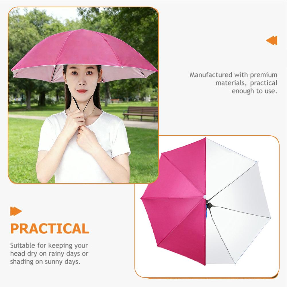 2026年新型ヘッドマウント傘 折りたたみ式 防水UVカット - Outdoor Camping Umbrella のレビューと価格