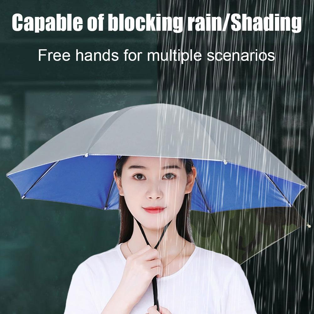 2026年新型ヘッドマウント傘 折りたたみ式 防水UVカット - Outdoor Camping Umbrella のレビューと価格
