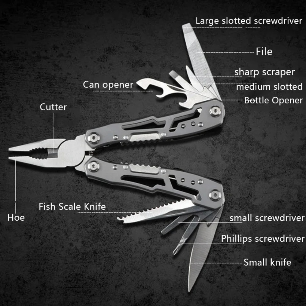 キャンプ用マルチツール ステンレス製携帯折りたたみナイフプラ - Outdoor Camping Essential Gear のレビューと価格