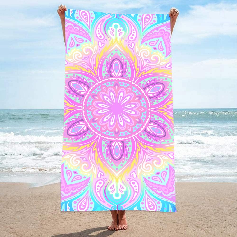 神秘的なパターンのビーチタオル 80x160CM フィットネ - Outdoor Camping Blanket のレビューと価格