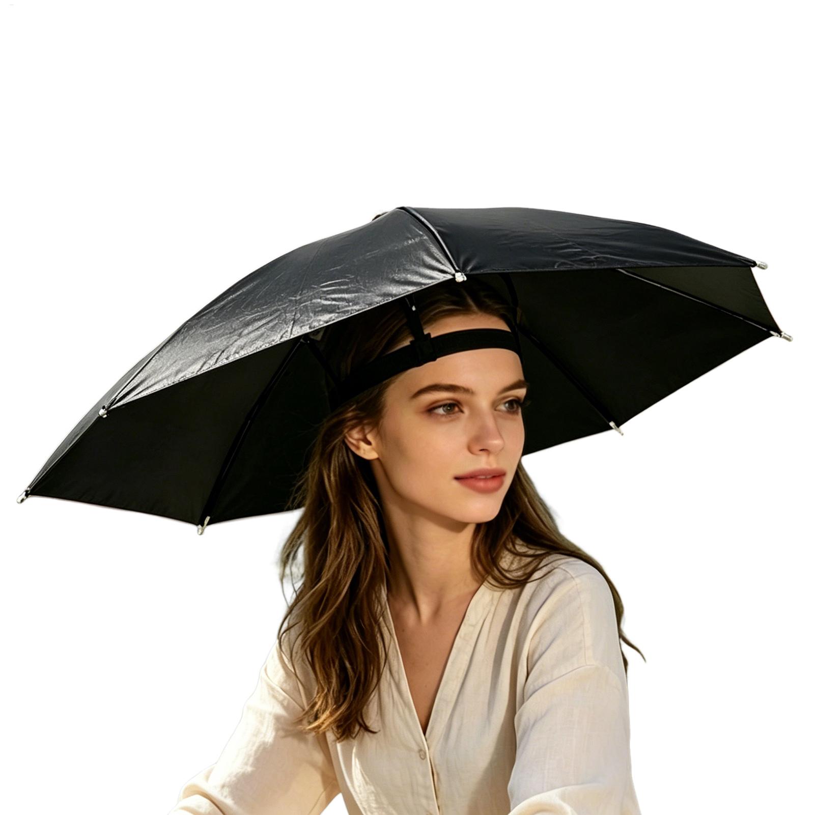 折りたたみ傘帽子防水ハンズフリー帽子調節可能な日よけ帽子女性 - Outdoor Camping Umbrella のレビューと価格