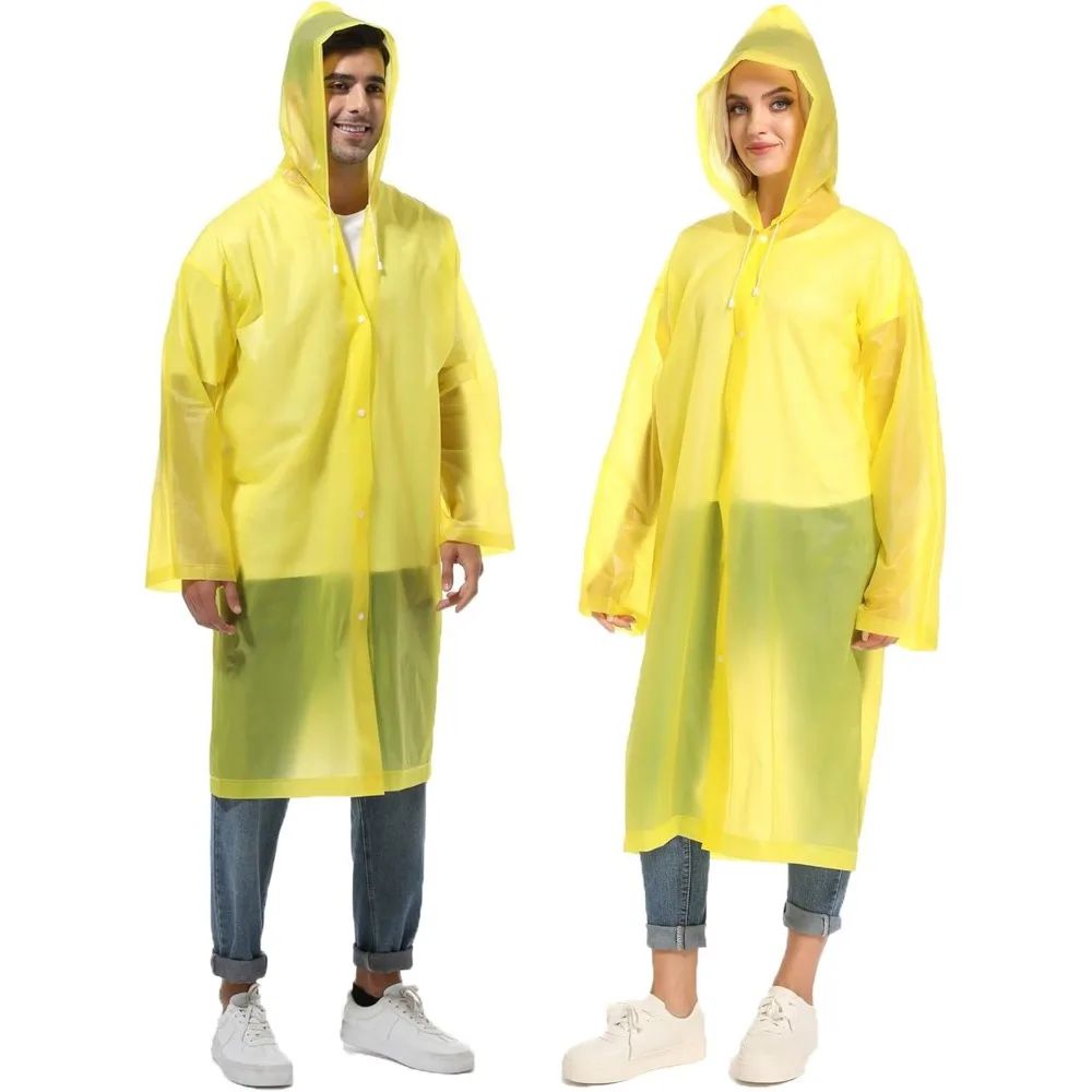  1/2 個コンパクト再利用可能なレインポンチョ軽量緊急レ - Camping Rain Poncho のレビューと価格